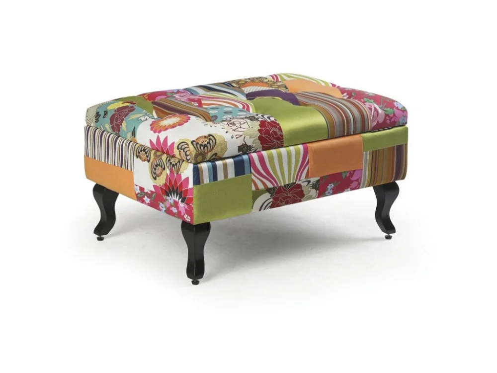 Finální Výprodej Patchwork podnožník, taburet RELAX