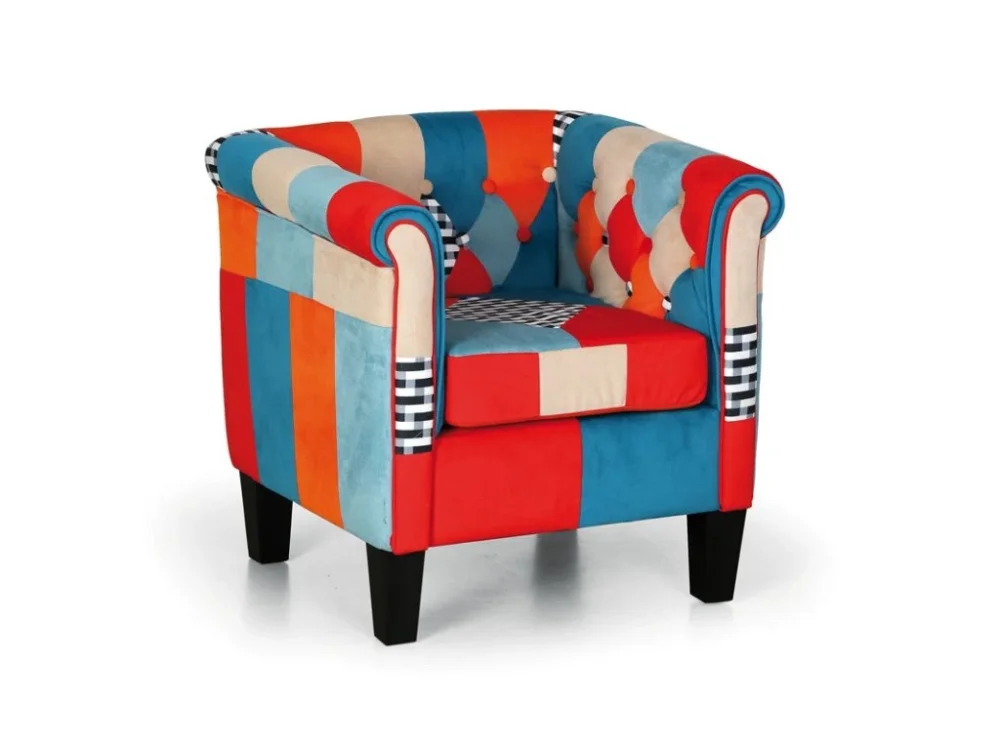 Křeslo Patchwork BUTTON Pouze Dnes