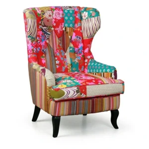 Značkový Patchwork křeslo COMFY, ušák