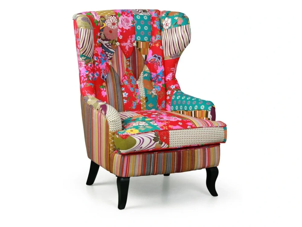 Značkový Patchwork křeslo COMFY, ušák