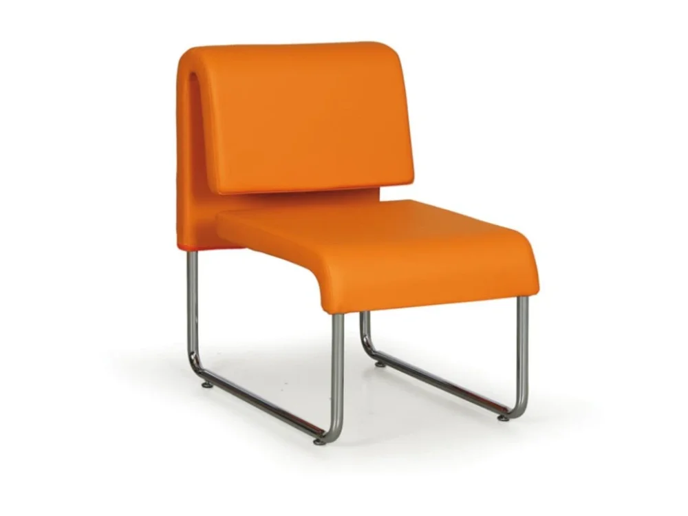 Nejprodávanější Kožené křeslo do čekáren, Sofa PUBLIC, oranžová