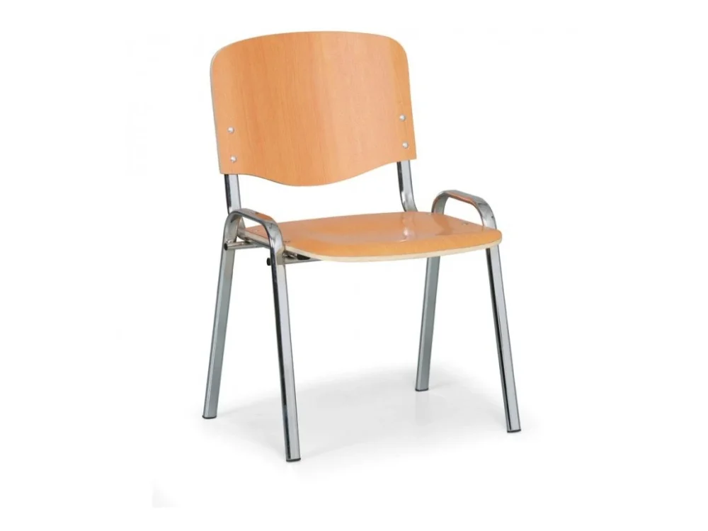 Dřevěná židle ISO, buk, konstrukce chromovaná, nosnost 120 kg Kup Teď