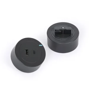 Zásuvka USB-A + USB-C pro zásuvkové lišty, černá Novinka