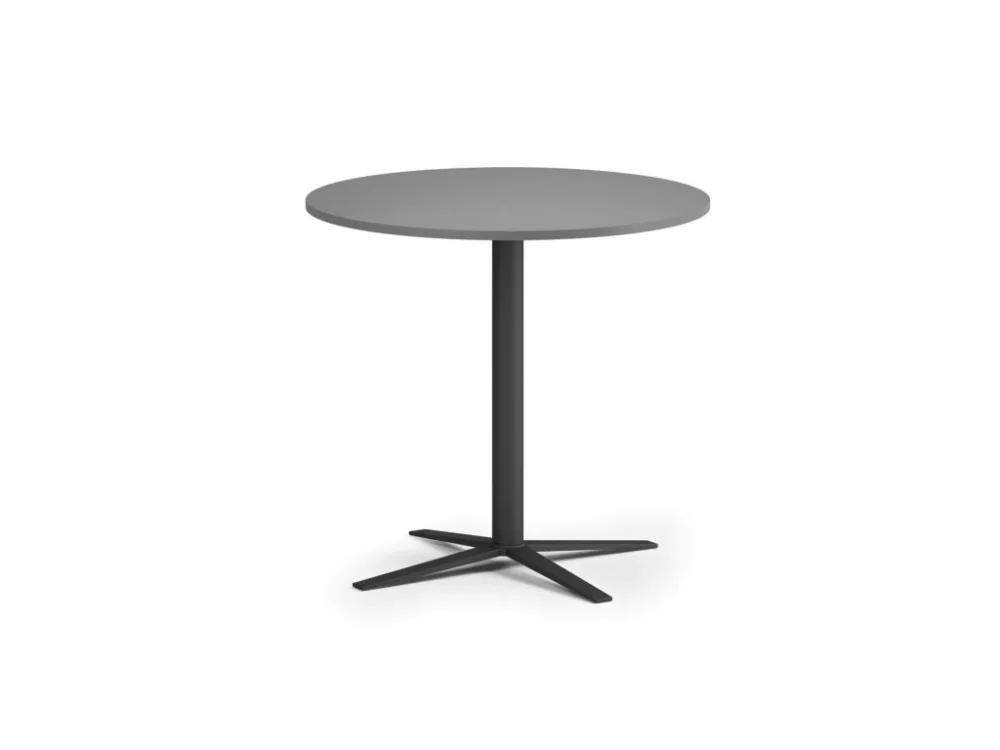 Cenový Hit Konferenční stolek AURA, průměr 60 cm, černá podnož, grafit