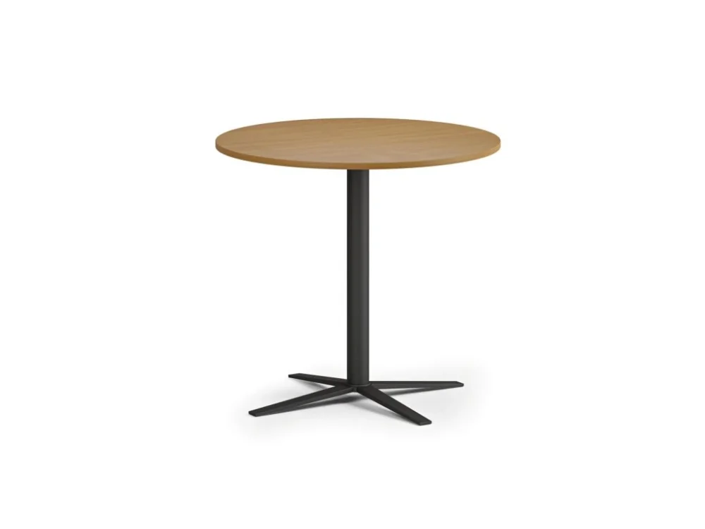 Top Prodej Konferenční stolek AURA, průměr 60 cm, černá podnož, buk
