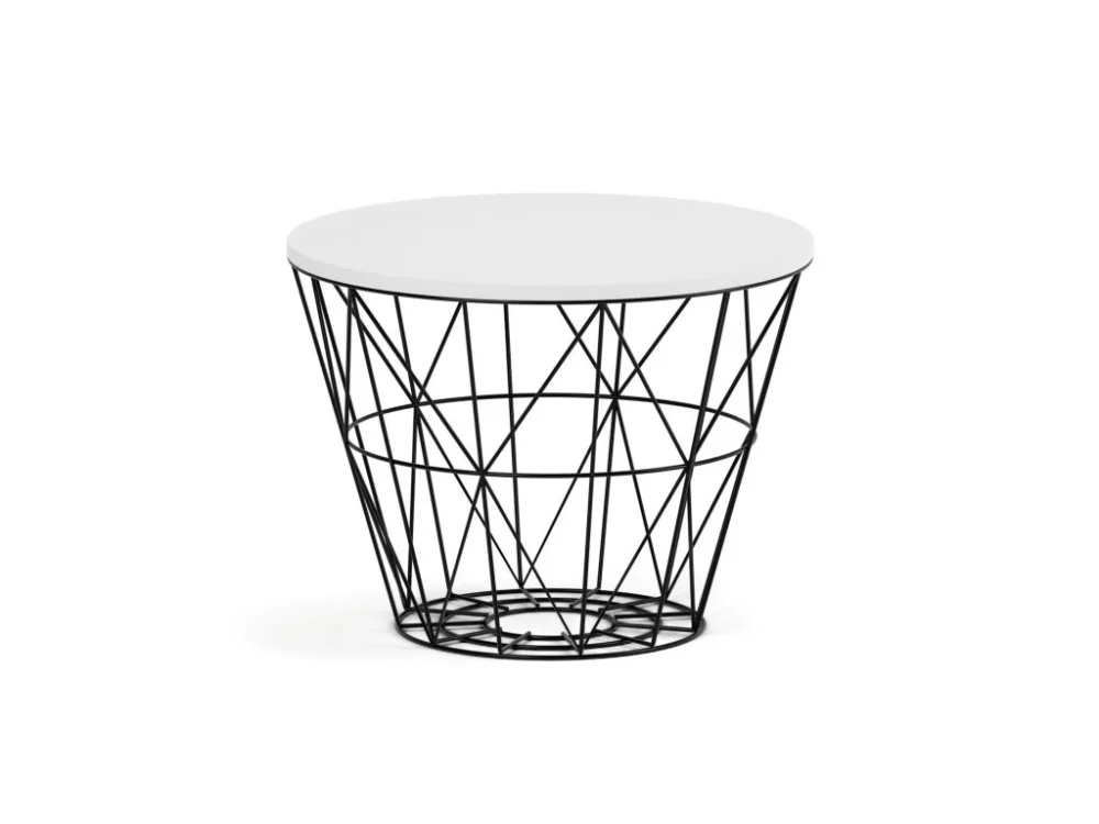 Víkendová Akce Kulatý konferenční stolek STILO, průměr 60 cm, bílá