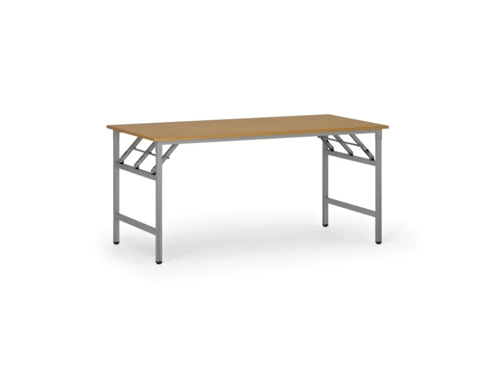 Konferenční stůl FAST READY, 160x80 cm, šedostříbrná podnož, buk Vysoce Kvalitní