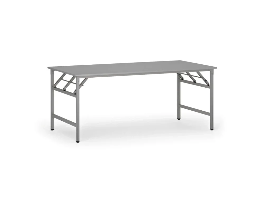 Konferenční stůl FAST READY, 180x90 cm, šedostříbrná podnož, šedá Odeslání Ihned