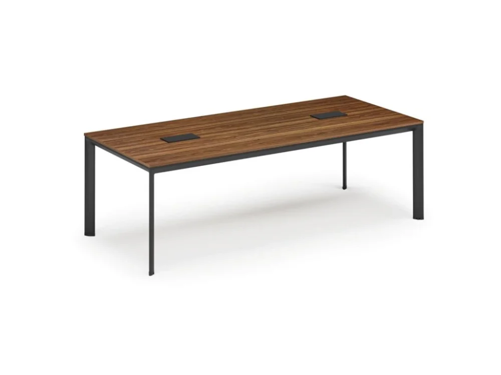 Nejlepší Cena Jednací stůl PRIMO INVITATION, 240x120 cm, ořech + 2x stolní zásuvka TYP III, černá