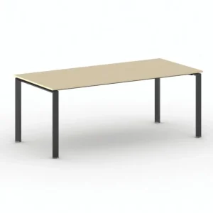 Akce Jednací kancelářský stůl PRIMO INFINITY, 200x90 cm, černá podnož, bříza