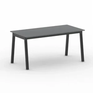 Zlevněný Jednací kancelářský stůl PRIMO BASIC, 160x80 cm, černá podnož, grafit