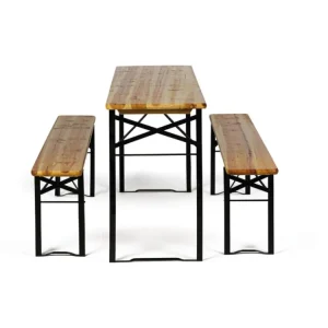 Zahradní pivní set bez opěradel - 2x zahradní lavice, 1x venkovní stůl Pouze Dnes