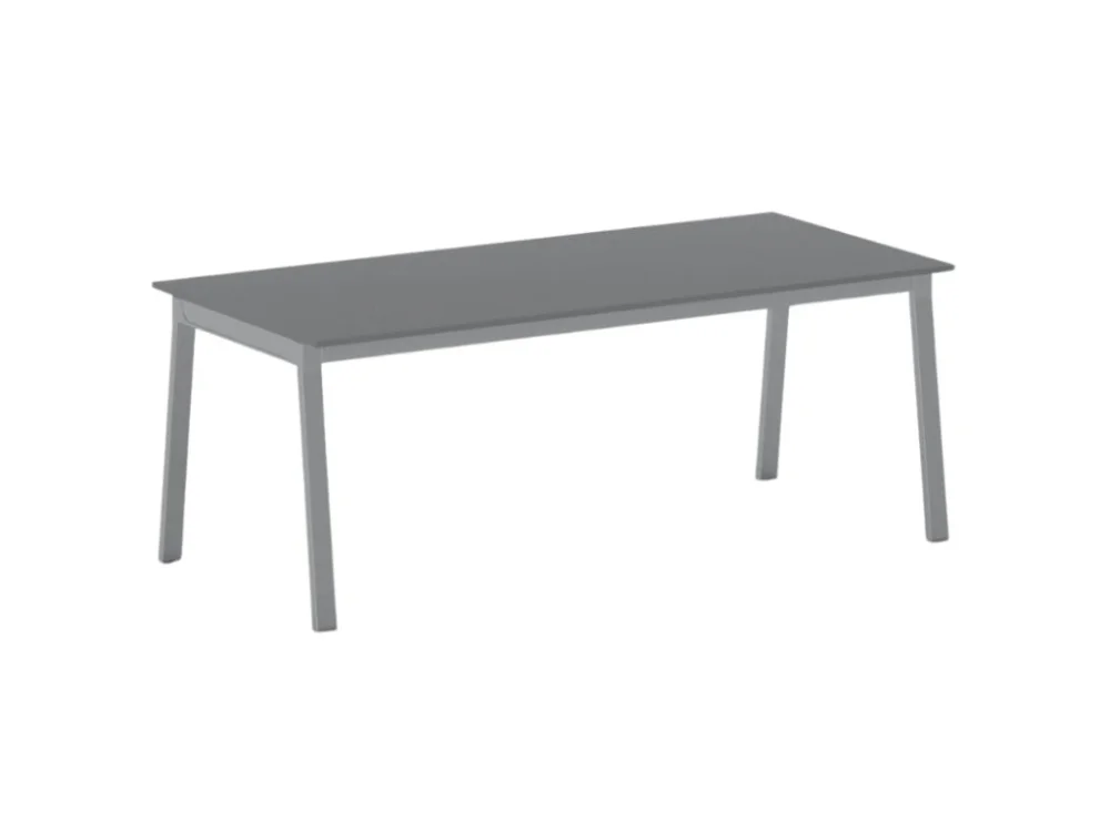 Jednací kancelářský stůl PRIMO BASIC, 200x90 cm, šedostříbrná podnož, grafit Oblíbený