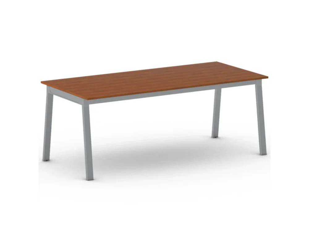 Nejlepší Cena Jednací kancelářský stůl PRIMO BASIC, 200x90 cm, šedostříbrná podnož, třešeň