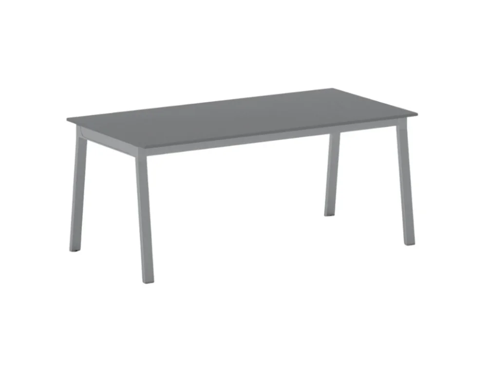 Jednací kancelářský stůl PRIMO BASIC, 180x90 cm, šedostříbrná podnož, grafit Výprodej