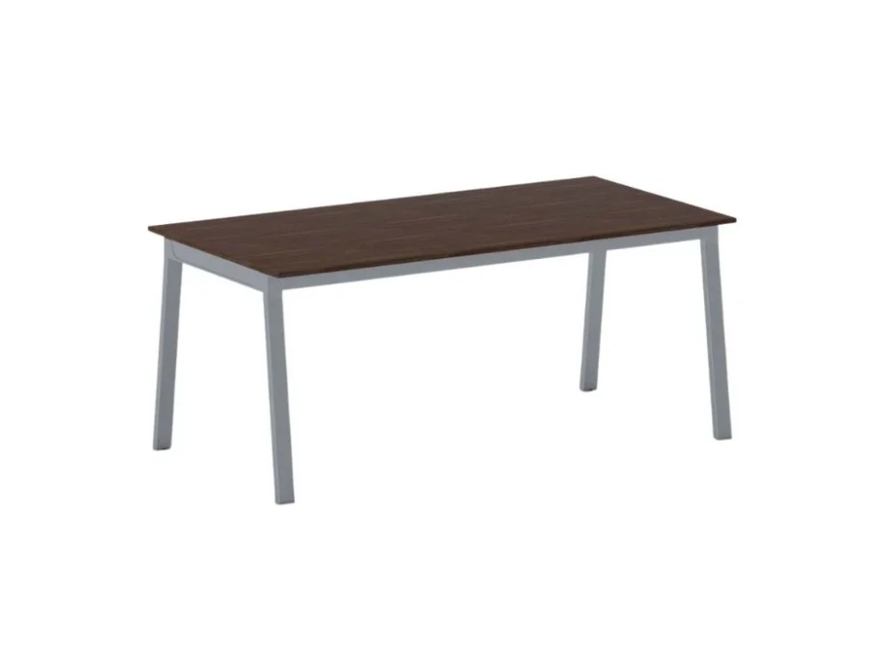Akční Nabídka Jednací kancelářský stůl PRIMO BASIC, 180x90 cm, šedostříbrná podnož, ořech