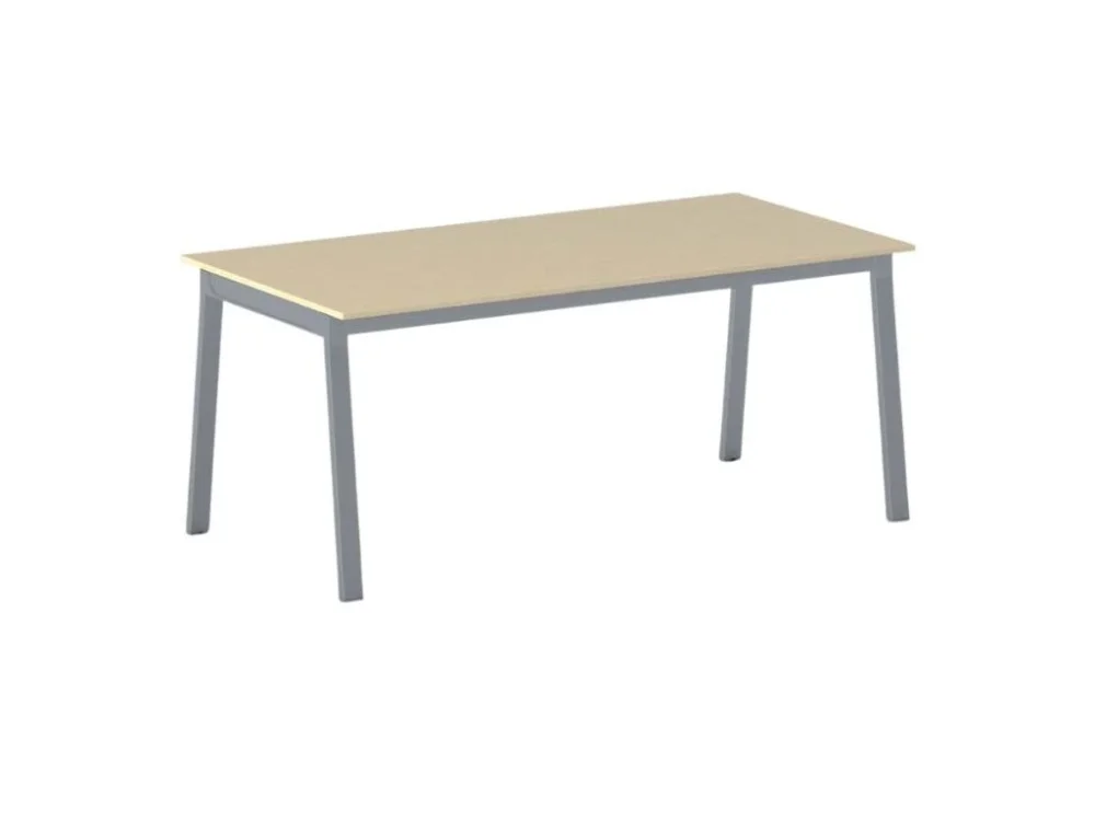 Jednací kancelářský stůl PRIMO BASIC, 180x90 cm, šedostříbrná podnož, bříza Speciální Cena