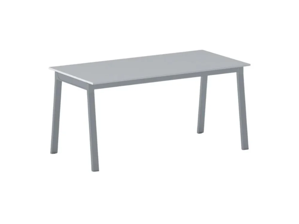 Hit Sezóny Jednací kancelářský stůl PRIMO BASIC, 160x80 cm, šedostříbrná podnož, šedá