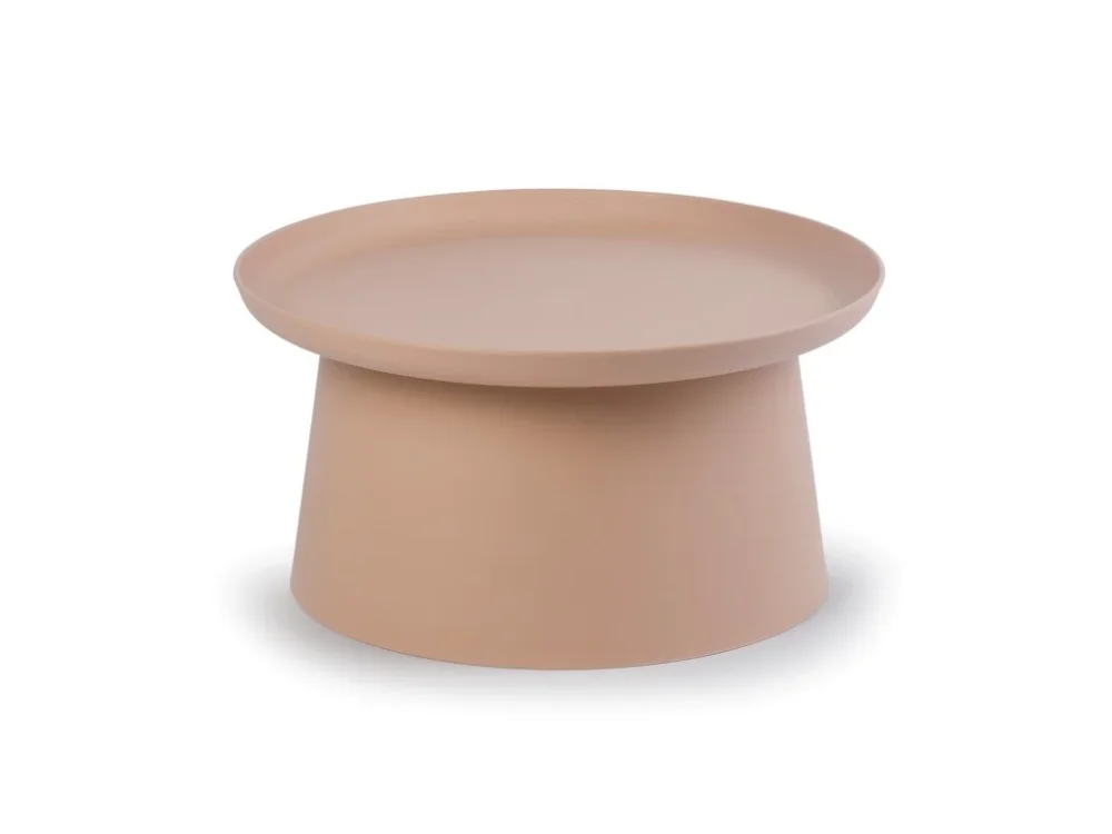 Bezpečná Platba Plastový kávový stolek FUNGO, průměr 70 cm, cihlová