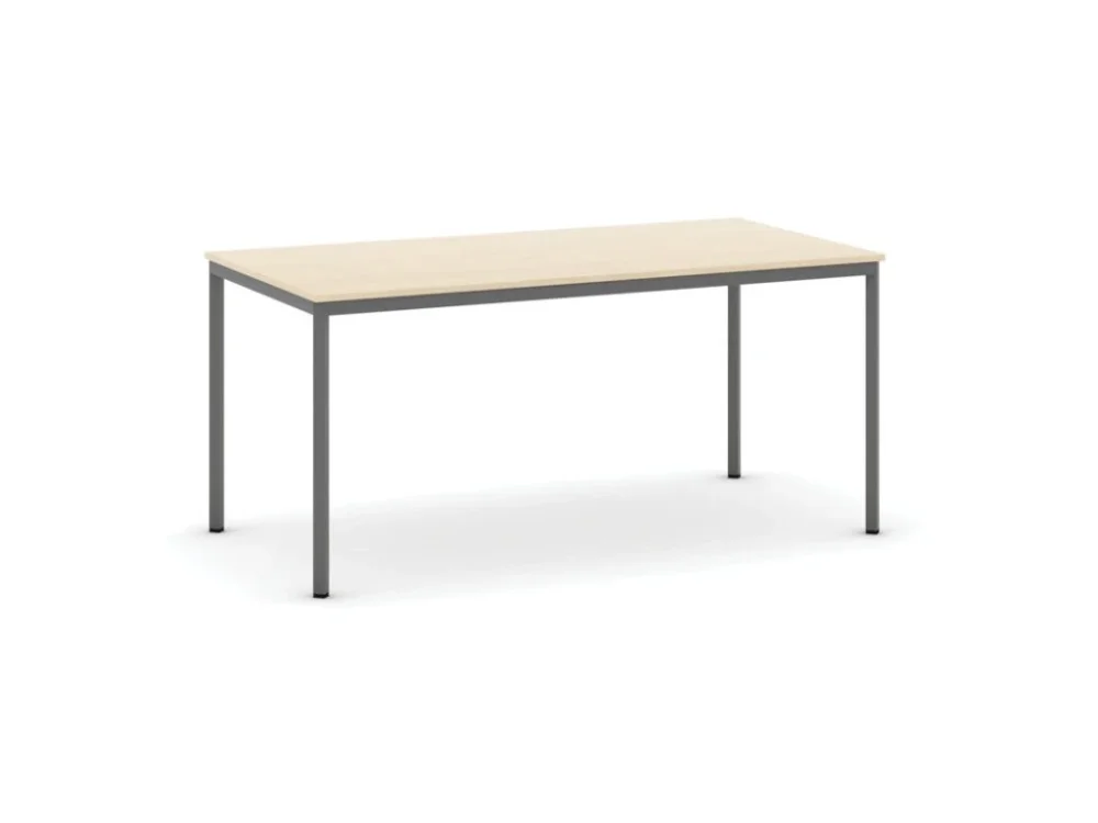 Odeslání Ihned Jídelní stůl, 160x80 cm, tmavě šedá podnož, bříza
