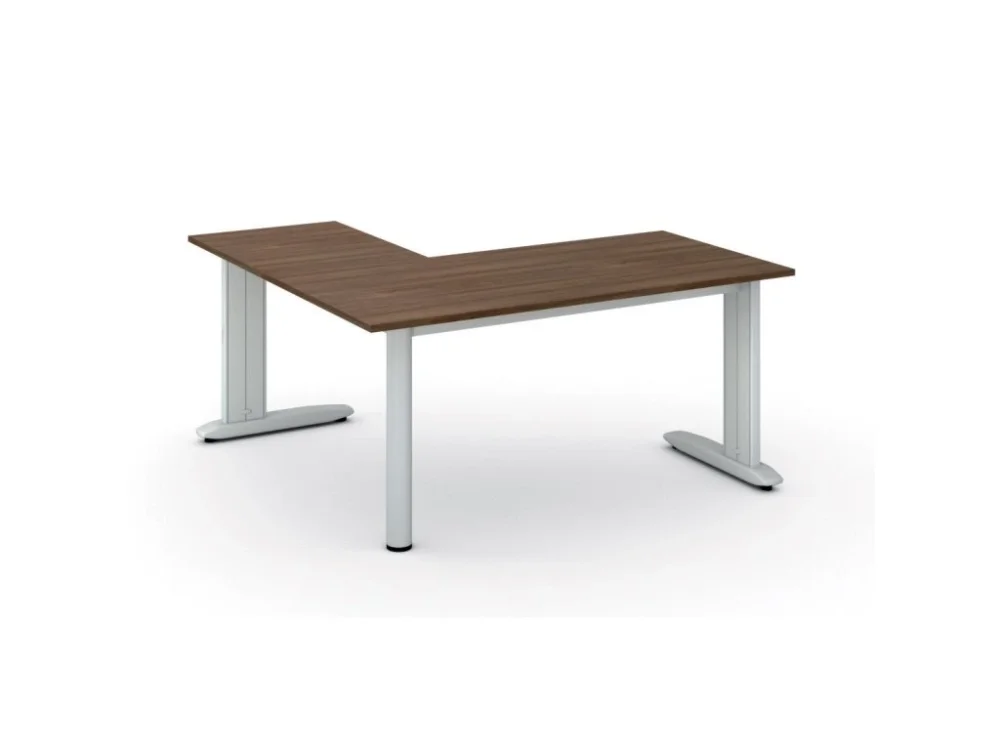 Vysoce Kvalitní Rohový kancelářský stůl PRIMO FLEXIBLE, 160x160 cm, ořech