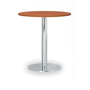 Akce Konferenční stolek FILIP II, průměr 80 cm, chromovaná podnož, třešeň