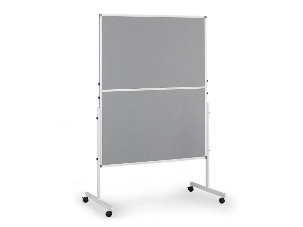Značkový Mobilní informační tabule, sklopná, šedá látka, 1200 x 1500 mm
