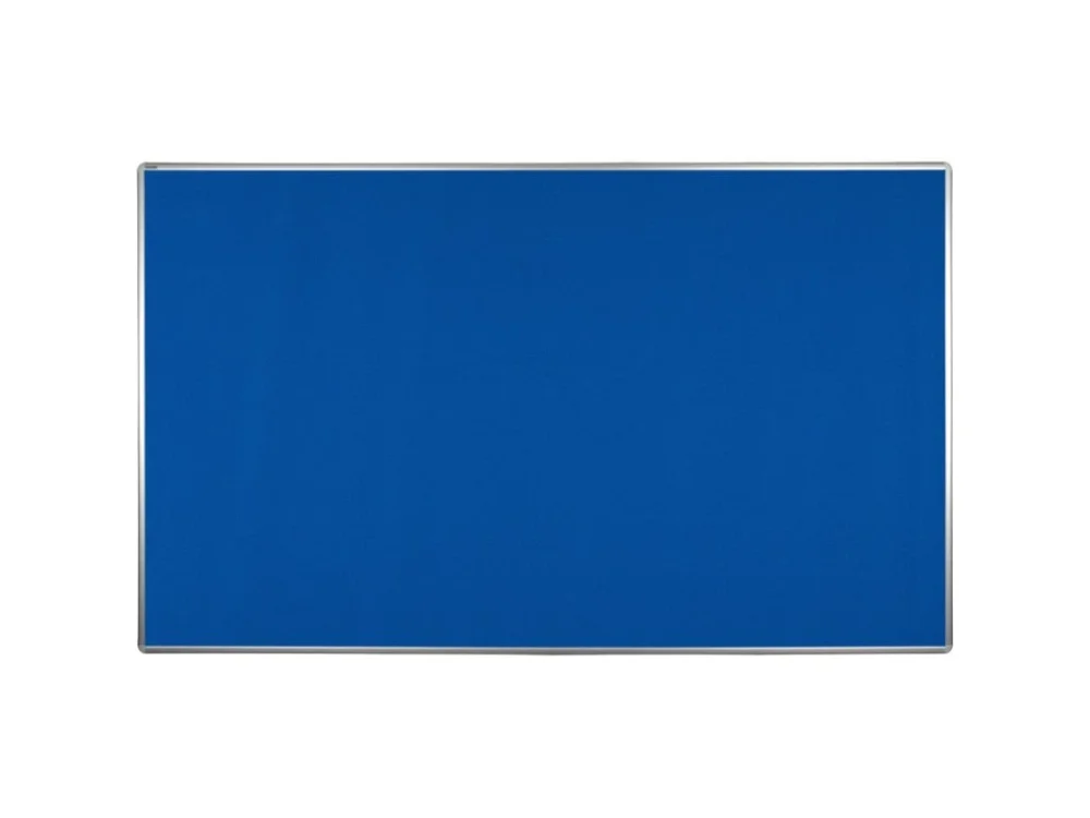 Textilní nástěnka ekoTAB v hliníkovém rámu, 2000 x 1200 mm, modrá Must-Have