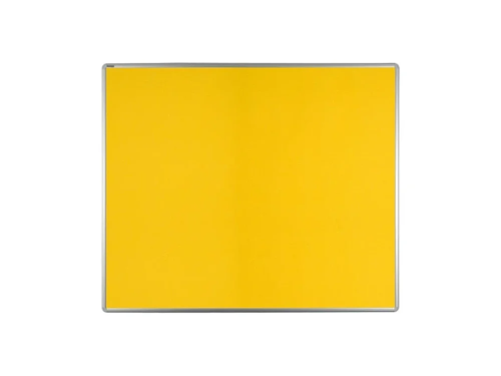 Textilní nástěnka ekoTAB v hliníkovém rámu, 1200 x 900 mm, žlutá Víkendová Akce