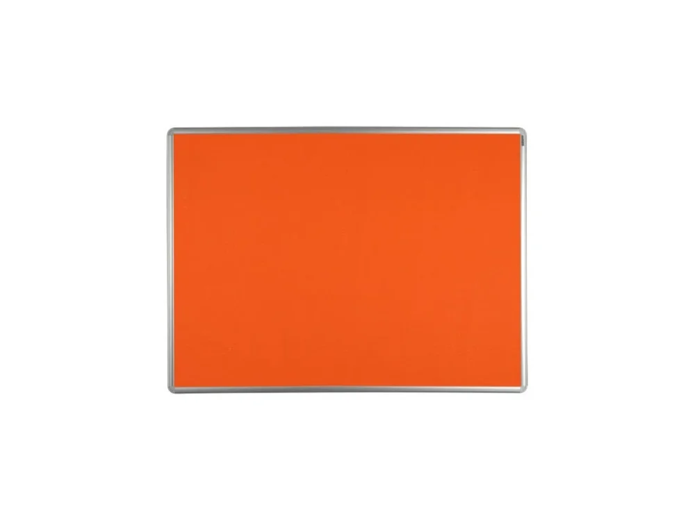 Textilní nástěnka ekoTAB v hliníkovém rámu, 900 x 600 mm, oranžová Tovární Cena