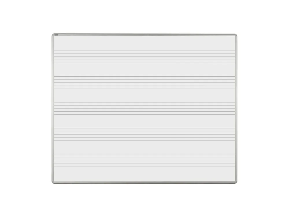 Akce Bílá keramická popisovací tabule s potiskem ekoTAB, 1500 x 1200 mm, notová osnova