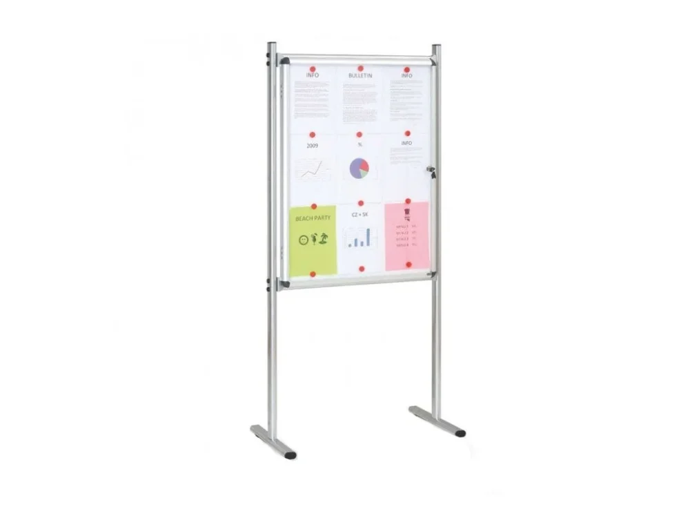 Top Prodej Vnitřní vitrína na stojanu, 720 x 980 mm, magnetická, oboustranná