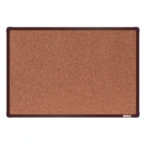 Zlevněný Korková nástěnka boardOK v hliníkovém rámu, 600 x 900 mm, hnědý rám