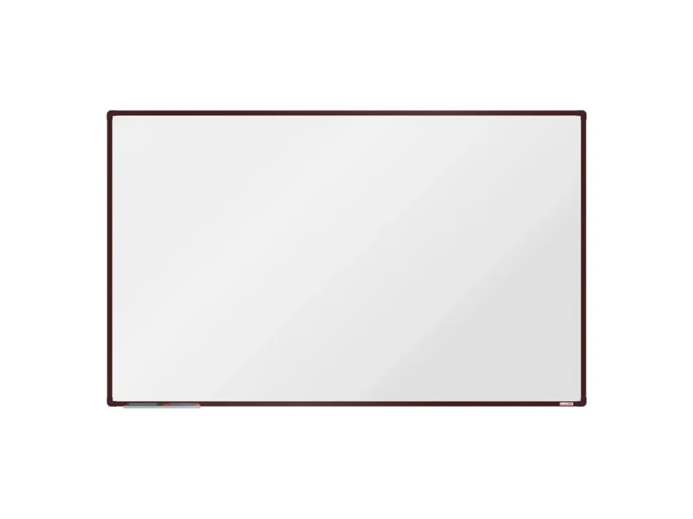 Bílá magnetická popisovací tabule boardOK, 2000 x 1200 mm, hnědý rám Nejlepší Volba