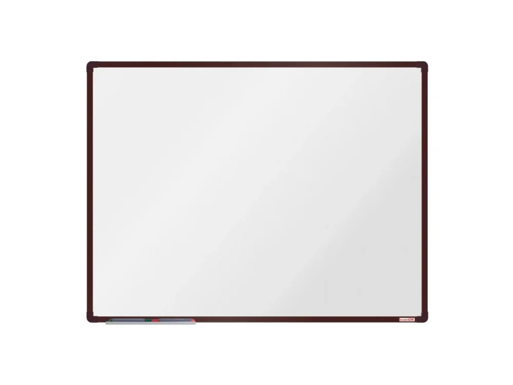 Jen Po Omezenou Doba Bílá magnetická popisovací tabule boardOK, 1200 x 900 mm, hnědý rám