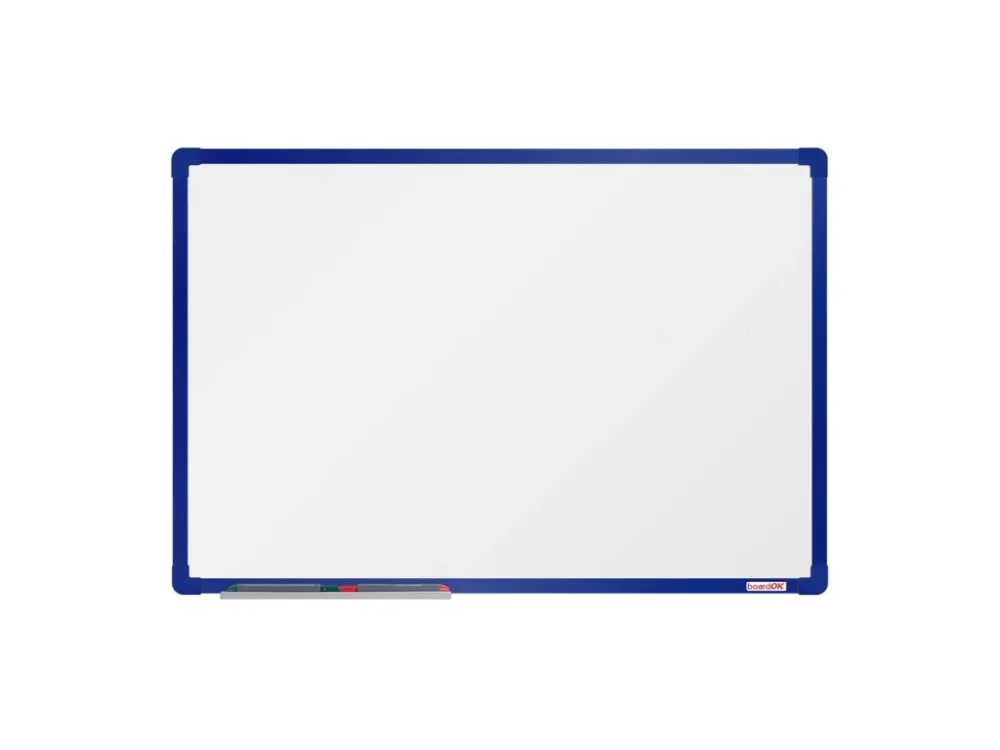 Tovární Cena Bílá magnetická popisovací tabule boardOK, 600 x 900 mm, modrý rám
