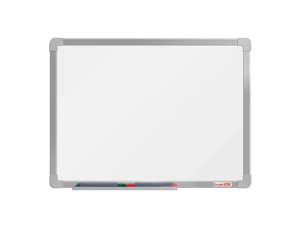 Finální Výprodej Bílá magnetická popisovací tabule boardOK 600 x 450 mm, eloxovaný rám