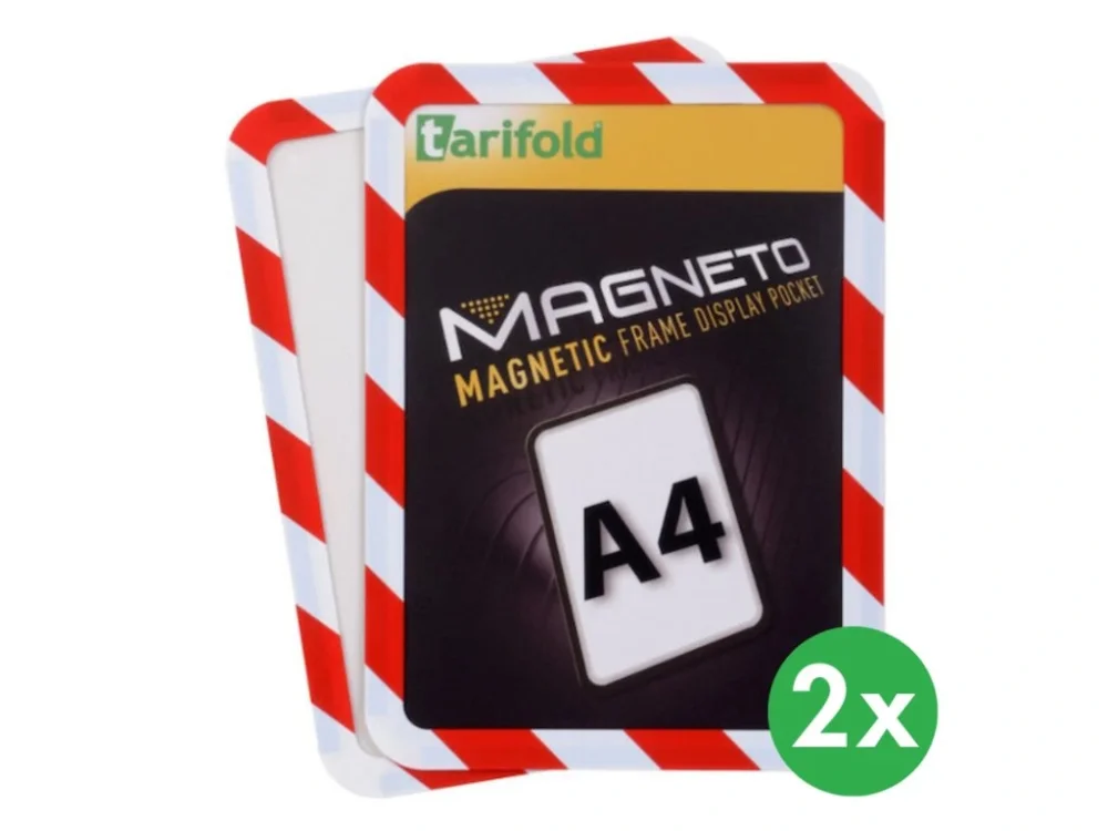 Magnetická kapsa A4, 2ks, červeno-bílá Nejlepší Cena