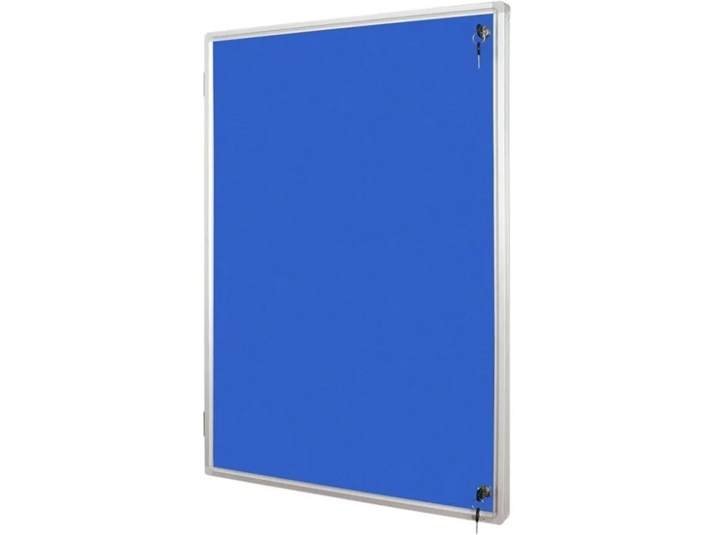 Vnitřní textilní vitrína, modrá, 1000 x 1000 mm Značkový