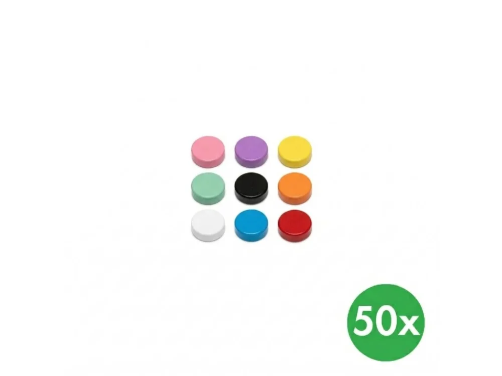 Sada magnetů pro popisovací tabule, průměr 30 mm, mix barev, 50 ks Víkendová Akce