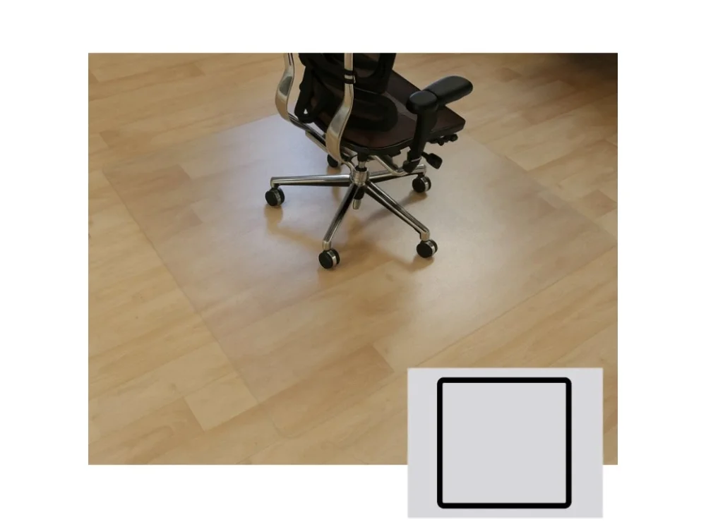 Podložka pod židli na hladké podlahy - Polykarbonát, čtverec, 1200 x 1200 mm Bezpečná Platba