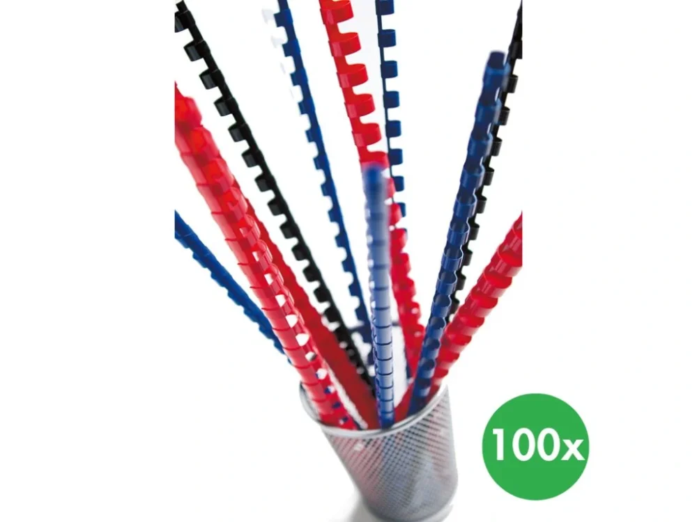 Plastový hřbet pro kroužkovou vazbu, 12 mm, bílá, 100 ks Autentický