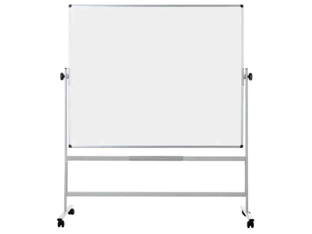 Mobilní otočná oboustranná bílá popisovací tabule, magnetická, 1800 x 1200 mm Top Prodej