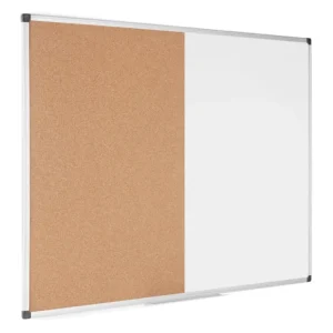 Akce Popisovací magnetická tabule a korková nástěnka, kombinovaná, 1200 x 900 mm