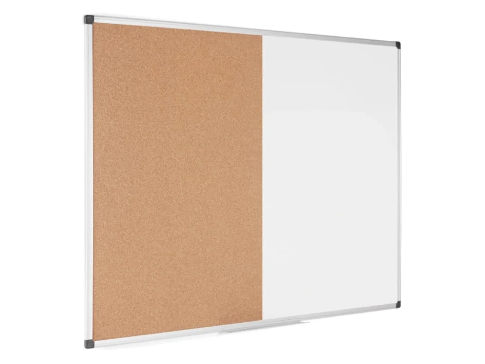 Akce Popisovací magnetická tabule a korková nástěnka, kombinovaná, 1200 x 900 mm