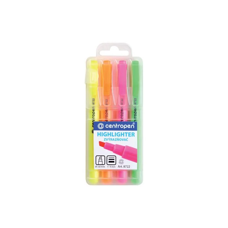 ZvýrazňovačCentropen 8722 HIGHLIGHTER -sada 4 ks Nakupujte Hned