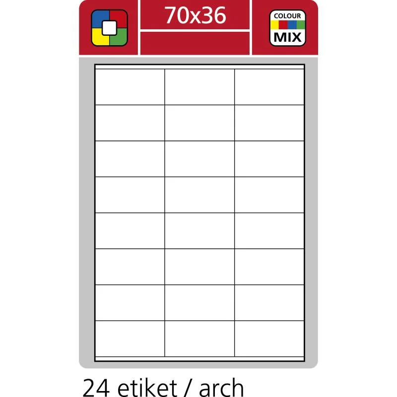 Akce Print etikety A4 prolaserový a inkoustový tisk - 70 x 36 mm (24 etikety / arch)