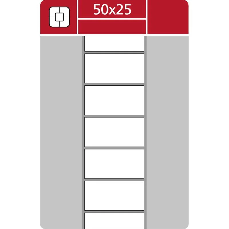 Zlevněný Etikety pro termotransferové tiskárny - 50 x 25 mm / 3000 etiket na kotouči