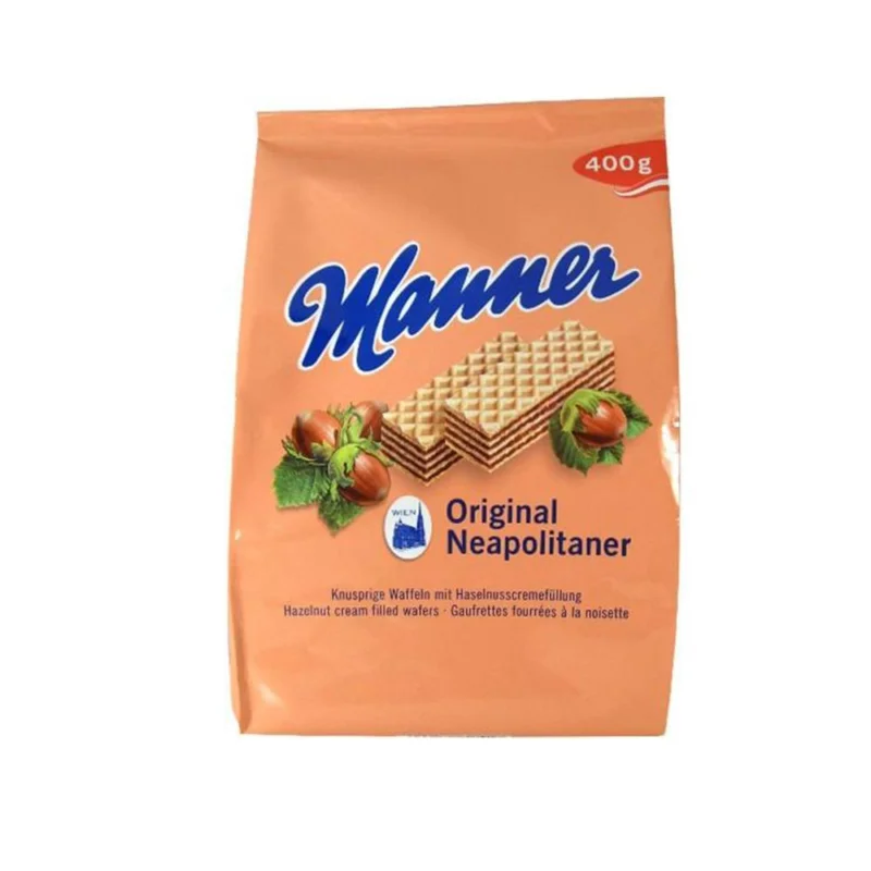 Sušenky Manner s lískooříškovo kakaovou náplní 400 g Horká Nabídka