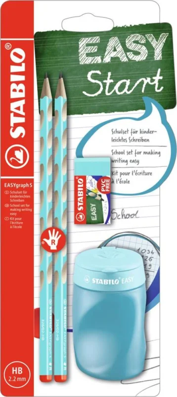 Školní set STABILO EASYgraph S pro praváky modrý s gumou a ořezavátkem Odeslání Ihned